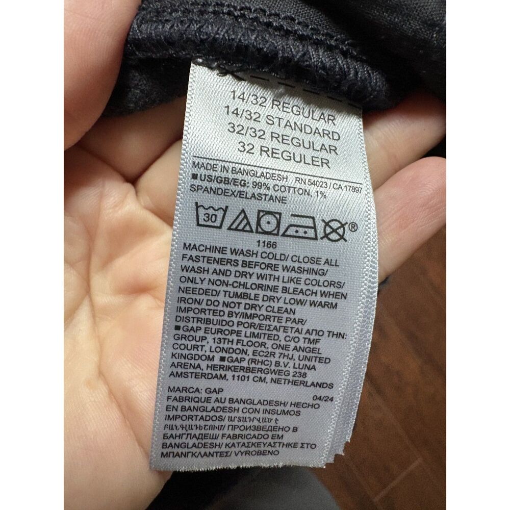 High Waisted 90s Straight Jeans Y2K Stretch Denim Grunge Gap Factory Black 32 14 - Picture 7 of 8